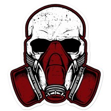 Skull Gas Mask - Vinyl Decal Sticker - Car Window Laptop - Ebn7593