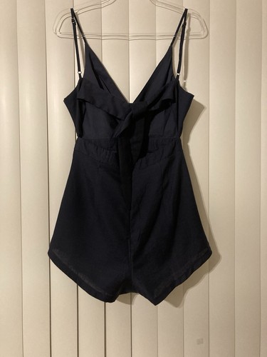 Showpo Navy Blue Sleeveless Backless Romper Size 6 Summer Resort Vacation Sexy. - Picture 7 of 7