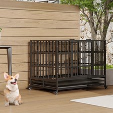 42.5 Inch Dog Crate, Heavy Duty Dog Crate with Removable Tray, Easy to Assemb...