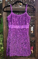 A Wish Come True Purple Sequin Dance Recital Costume Competition Dress SZ MA