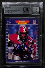 Bill Fralic Falcons Signed 1989 Pro Set Falcons Card Beckett Auto 10