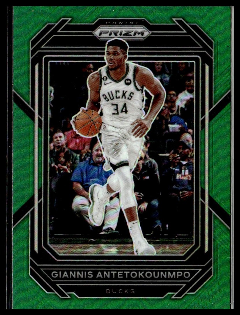 2022-23 Panini Prizm 96 Giannis Antetokounmpo Milwaukee Bucks Green