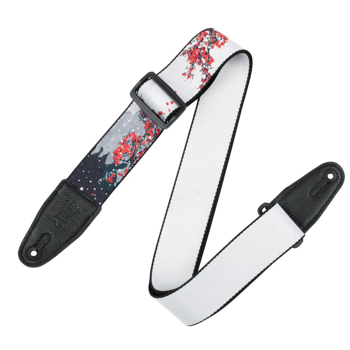 Levys MPD2-116 Guitar Strap, Cherry Blossoms & Snow (NEW)