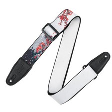 Levys MPD2-116 Guitar Strap, Cherry Blossoms & Snow (NEW)