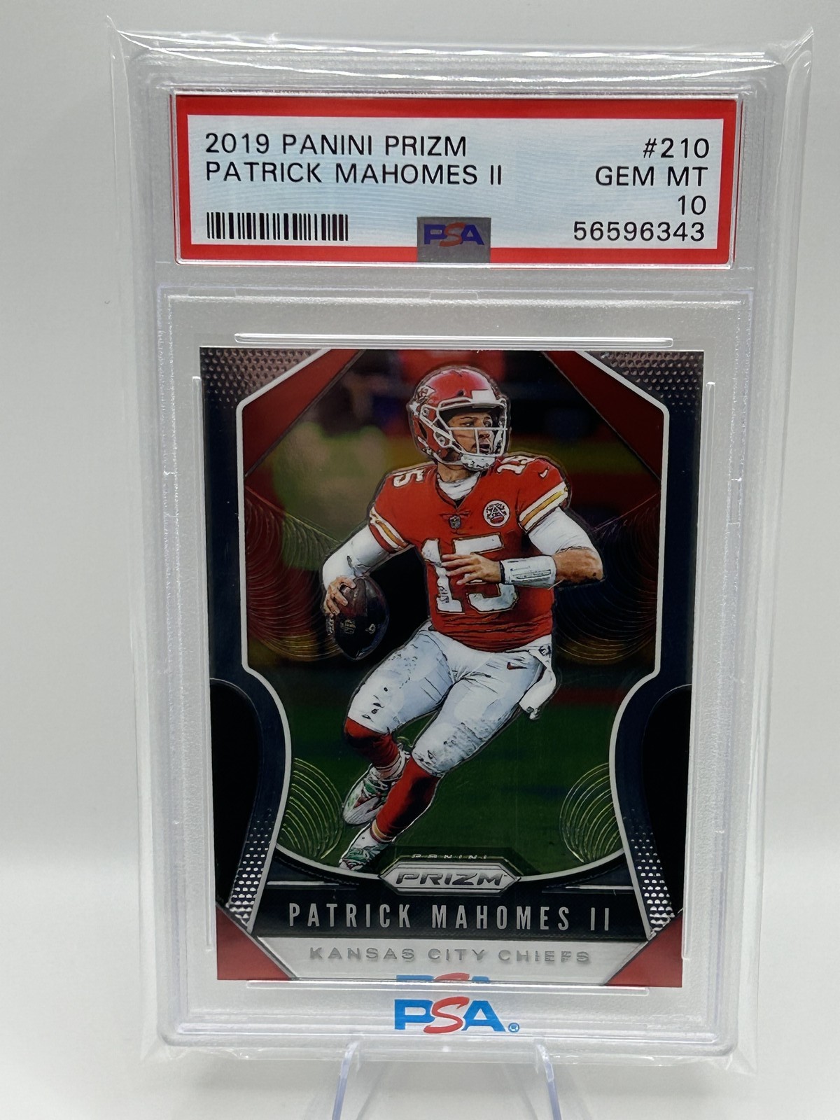 PATRICK MAHOMES II 2019 Prizm #210 Kansas City Chiefs PSA 10 GEM MT