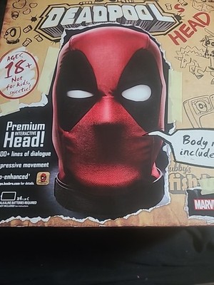Marvel Hasbro Deadpool Premium Interactive Head 600 +plus Lines Dialogue