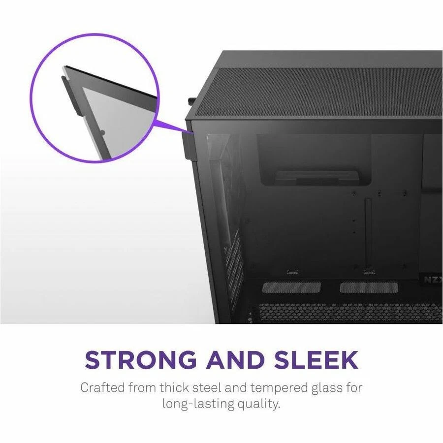 NZXT H5 Flow Compact Mid-Tower ATX Airflow Case (cch52fb01) - Image 3 of 4