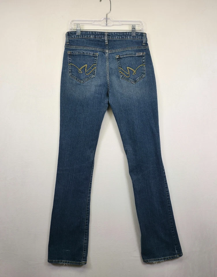 Jeans Cruel Girl Juniors 7 T Azul Bootcut Pierna Tiro Bajo Lavado Oscuro Vaquera Occidental Foto 2 de 4