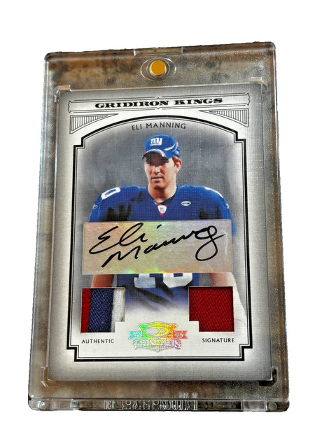 Eli Manning 2006 Dontuss Threads 3 CLR Dual Patch AUTO 1/2 UPDATED PHOTOS READ