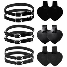 3 Sets Durable PU High Heel Shoe Straps Anti-Slip Ankle Shoelace Accessories