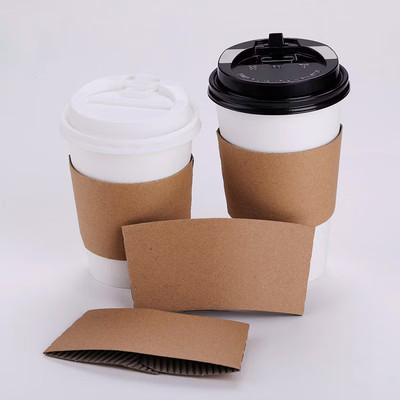 Disposable Coffee Cup Sleeves for Hot or Cold Drinks Paper Cup Jacket ...
