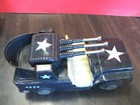 VINTAGE WWII ARMY JEEP FRICTION TOY POM POM GUNS COLLECTOR CAR AUTO JAPAN RARE — photo 10