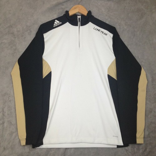 Uomo adidas Climacool 1/4 Zip Tuta Giacca - Bianco Nero Oro - Taglia Media  | eBay