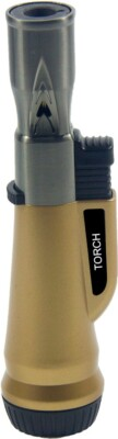 #ad Jet Torch Flame Refillable Butane Lighter Adjustable Cigar Lighter Gold Color $11.04
