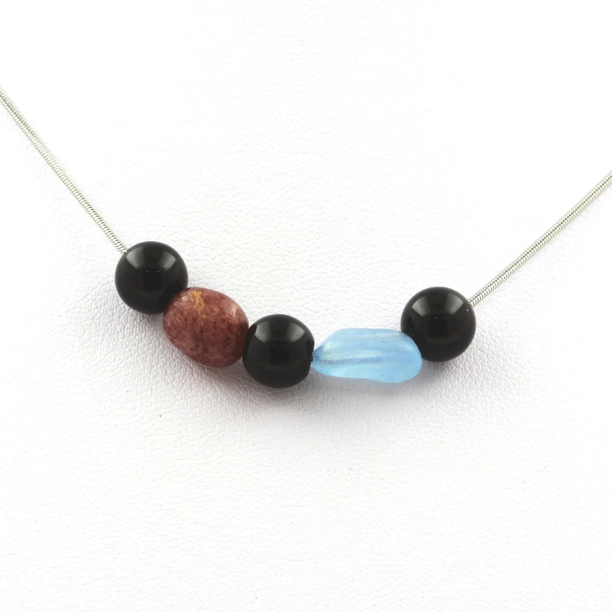 Collana Di Perle Nere Anni '20 - 150 Cm, Perle Finto PVC 8mm, Lunga E Modulabile, Per Feste E Cosplay