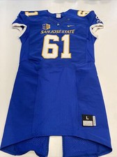 Game Worn Used Nike San Jose State Spartans SJSU Football Jersey Large 9 #61