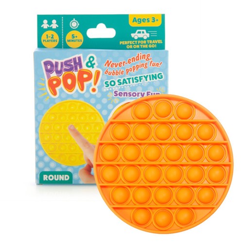 Push \u0026 Pop Round Orange Pop It | eBay