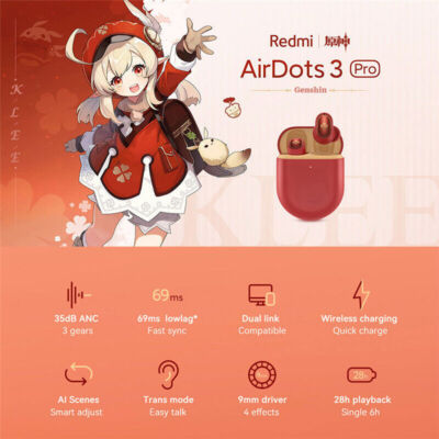 2023 REDMI Genshin Impact Bluetooth Wireless Redmi AirDots 3 Pro In Ear Earphone