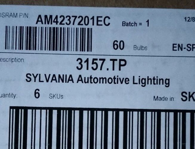 Bombilla original Sylvania 3157 - Paquete de 20 bombillas giratorias Chevy Ford carrocería suministro de taller Foto 4 de 4