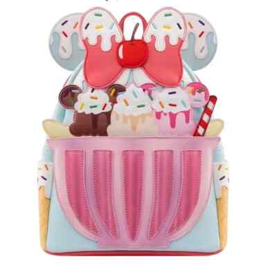 Loungefly Backpack Disney Sweet Treats Ice Cream Minnie Mouse Banana Split Set Exclusive Minnie Mouse Loungefly Backpacks: Sweeten Up Your  main image 2