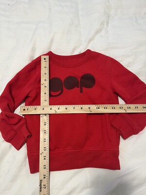 Gapkids Crewneck Pullover XS Red Spells Out GAP Size 3-4