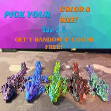 Custom 3D Printed Articulated Baby Gemstone Dragon - Choose Size & Color TikTok