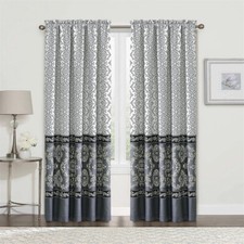 Mystic Printed Light Filtering Curtains 2 Panels Lined Window Drapes Set
