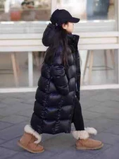 Winter Thickness White Duck Down Jacket Girls Warm Boys Hooded Kids Outerwear