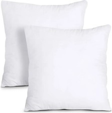 Set di 2 Cuscini, 45 x 45 cm Imbottitura per Cuscini, Cuscini Divano, Bianco
