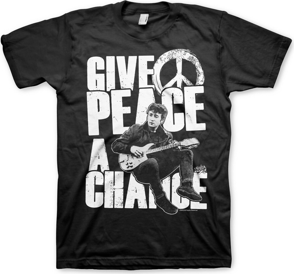 Футболка The Beatles John Lennon Give Peace A Chance Черная 5390₽