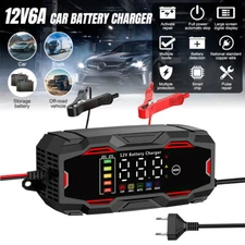 Car Battery Charger 12V 6A Maintainer Trickle Charger Motorcycle US New