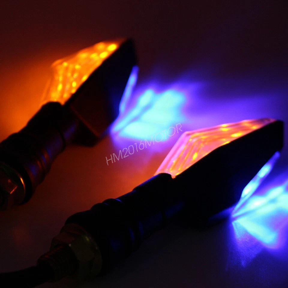 2x 4.5" plastic Mini Light Amber Blue For Kawasaki Ninja EX 250R 500 600R 650R - Imagem 4 de 4