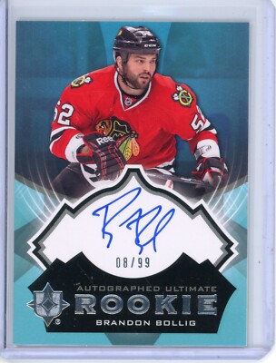 2012-13 Ultimate Collection Brandon Bollig 30 Rookies Autographs Auto 08/99 RC