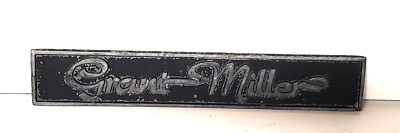 Grant Miller Auto Car Dealer AB Canada Metal Emblem Badge  Vintage -GL391
