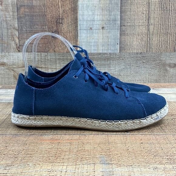 Toms Blue Easpadrille Lena Sneakers Womens Lace Up Shoes