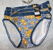 WACOAL Hi-Cut Comfort 3 pack Bikini Small Blue Floral prints Cotton blend NWT