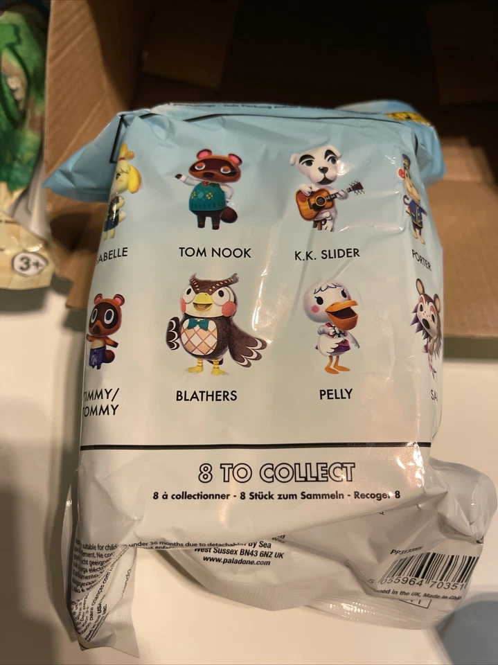 9 paquetes de figuras con clip para amigos mochila Nintendo Animal Crossing + caja de exhibición Foto 3 de 3