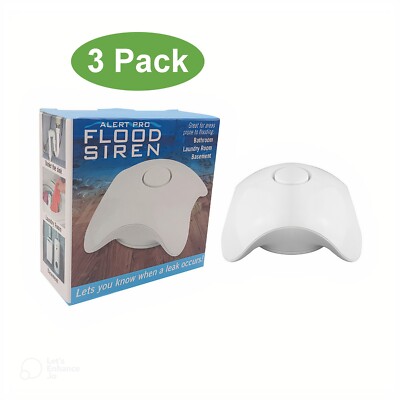 Water Leak Detector Flood Alarm Sensor For Bathrooms Basement  (3 Pack)