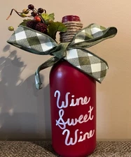 Wine Sweet Wine DIY Decorated Red Bottle By Sammie Rae’s Design Vortex