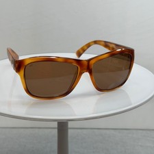 Charmant 7946 PWA Tortoise Shell Rectangular Eyeglass Frames Amber Brown Vintage