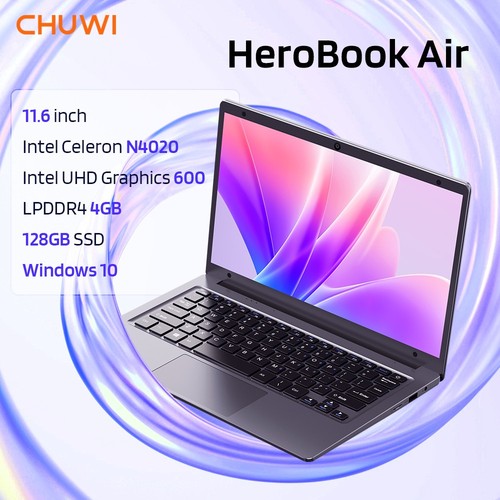 CHUWI Laptop Computer 11.6" Intel Processor 4GB RAM 128GB SSD Windows 11