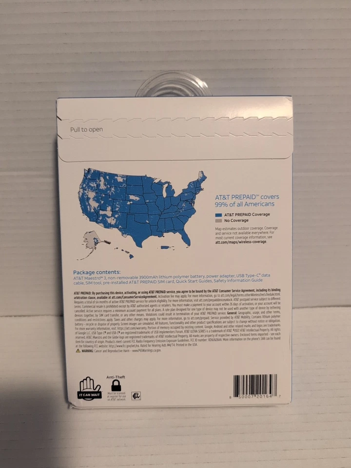 AT&T Maestro 3 6.5" 32GB 3GB RAM Oceanic Green LTE AT&T Prepaid Smartphone - Image 4 of 4