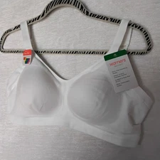 Warners Bra  Seamless Stretch Wireless  Size L White 36D 36DD 38B 38C 38D 40B