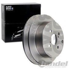 2X EUROBRAKE BREMSSCHEIBEN 258mm VOLL HINTEN PASSEND FÜR TOYOTA COROLLA |