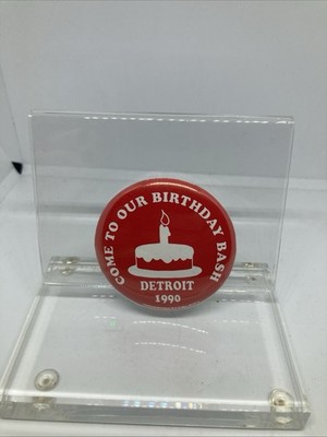 DETROIT -  Come To Our Birthday Bash  1990 Michigan  1-1/4  Free Ship GR