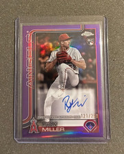 2025 Topps Chrome Ryan Miller ROOKIE PURPLE AUTO #'d 121/250 Los Angeles Angels