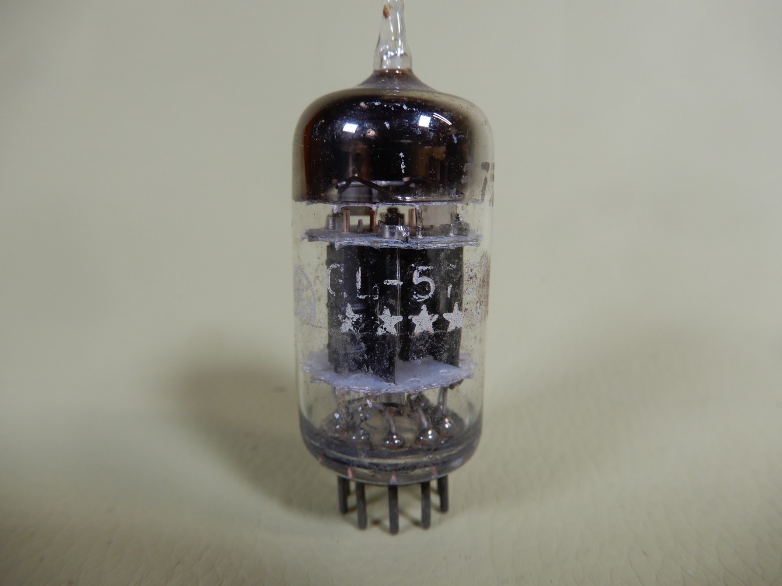 GE 5 Star Black Plate Triple Mica 5751 Vacuum Tube Tested Strong 83/91% Gm