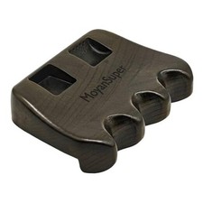 Wood Pool Cue Holder Non-Slip Silicone Base Solid Wooden Holds 3 Cues Brown