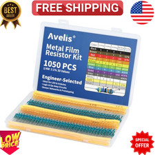 1050 Pcs 30 Values Resistor Kit 1/4 W -1 Metal Film Fixed Resistors Assortment