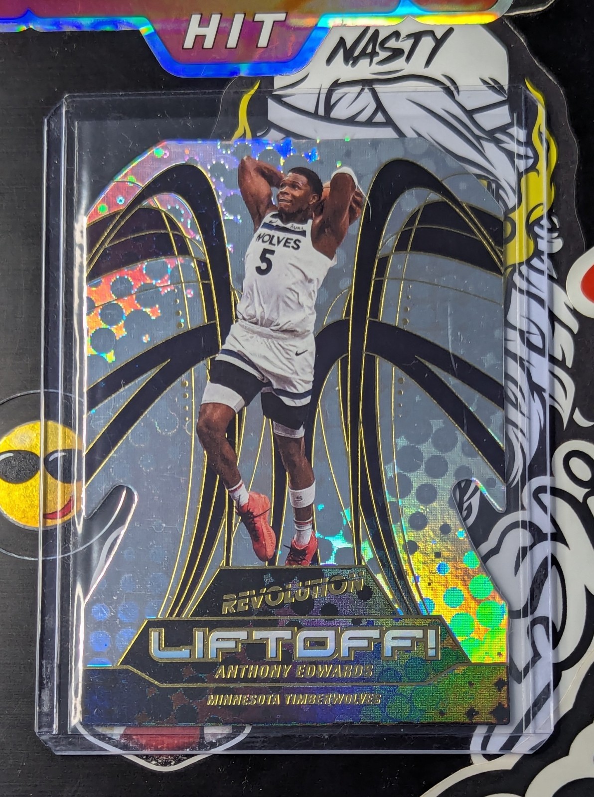 2024-25 Revolution #4 Anthony Edwards Fractal Die-Cut Liftoff! Timberwolves